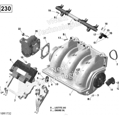 Air Intake Manifold And Throttle Body - 230