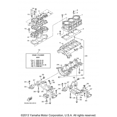 Cylinder. Crankcase