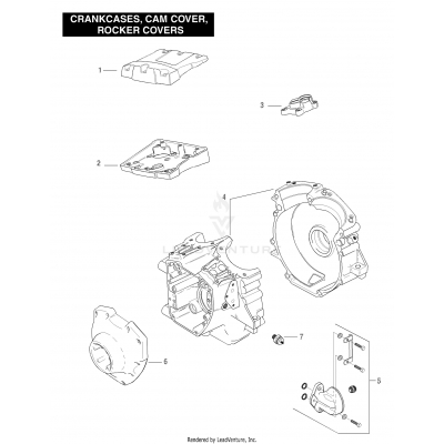 CRANKCASES, CAM COVER, ROCKER COVERS