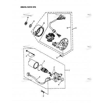 Generator, Starting Motor 170A-12