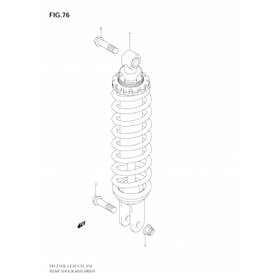 REAR SHOCK ABSORBER (DR-Z125LL3 E28)