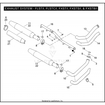 EXHAUST SYSTEM - FLST/I, FLSTC/I, FXST/I, FXSTS/I, & FXSTB/I