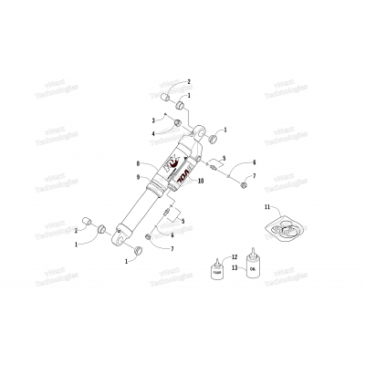 REAR SUSPENSION REAR ARM SHOCK ABSORBER