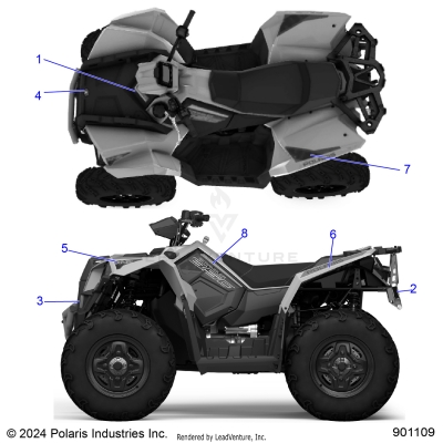 BODY, DECALS GRAPHICS - A25SVA85A4 (901109)