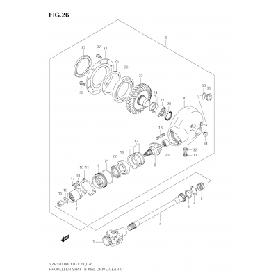 PROPELLER SHAFT/FINAL DRIVE GEAR (MODEL K6/K7)