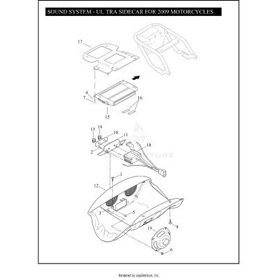SOUND SYSTEM - ULTRA SIDECAR FOR 2009 MOTORCYCLES