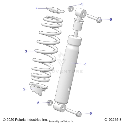 SUSPENSION, SHOCK, FRONT - A20SXN85A8/CA8 (C102215-8)