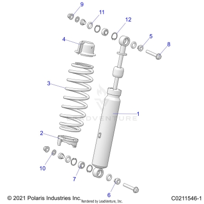 SUSPENSION, SHOCK, FRONT - A23SLZ95AK (C0211546-1)