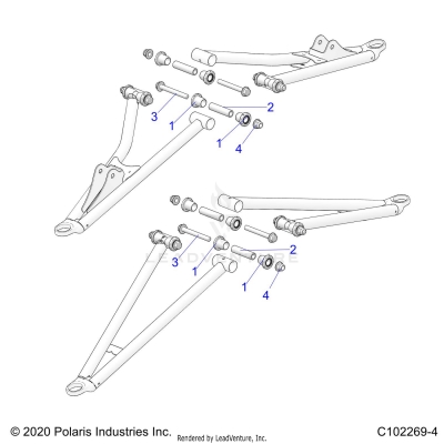 SUSPENSION, FRONT A-ARM, MOUNTING - A25SVE95PG (C102269-4)