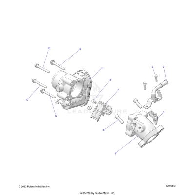 ENGINE, THROTTLE BODY and FUEL RAIL - A25SEE57CY/EY (C102554)
