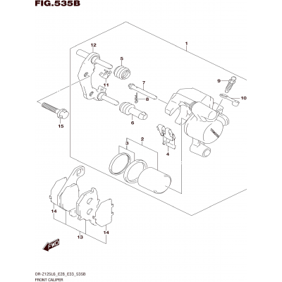 FRONT CALIPER (DR-Z125LL6 E33)