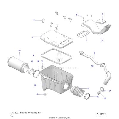 ENGINE, AIR INTAKE SYSTEM - A25SHD57A9 (C102572)