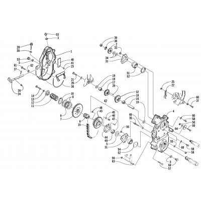 DRIVE/REVERSE DROPCASE ASSEMBLY