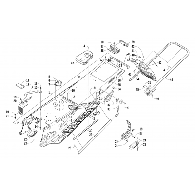 TUNNEL, REAR BUMPER, AND SNOWFLAP ASSEMBLY