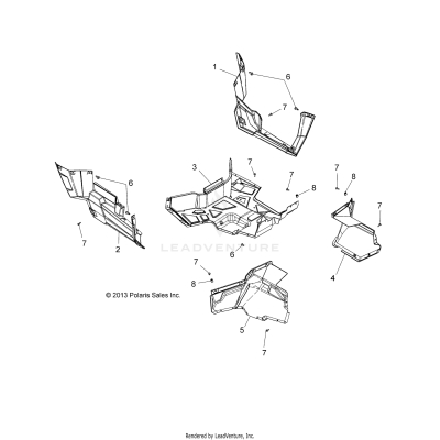 BODY, FLOOR AND ROCKER PANELS - A17DAA57F5 (49ATVFLOOR14325)