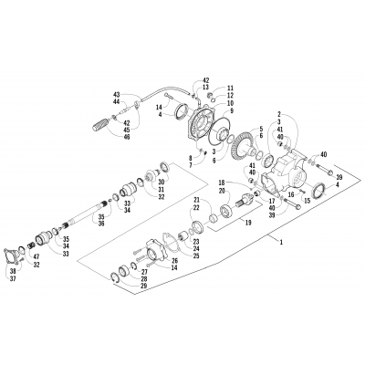 REAR DRIVE GEARCASE ASSEMBLY