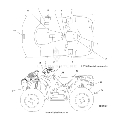 BODY, DECALS - A19SXM95AL [101569]