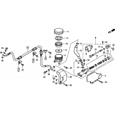 REAR BRAKE MASTER CYLINDER