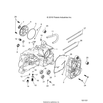 ENGINE, CRANKCASE COMP LEFT/RIGHT - A17HAA15N7 [101151]