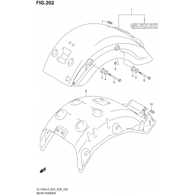 REAR FENDER (VL1500BL4 E33)