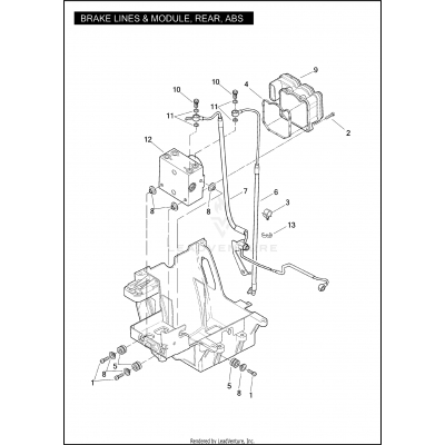 BRAKE LINES & MODULE, REAR, ABS