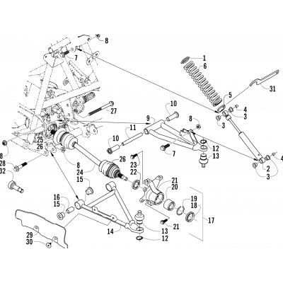 FRONT SUSPENSION ASSEMBLY (VIN Ending in 225000 and Up)