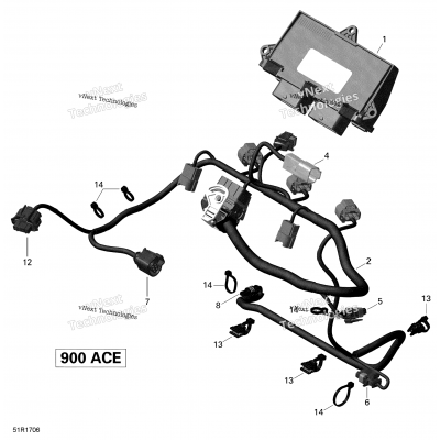 Engine Harness And Electronic Module - 900 Ace #2