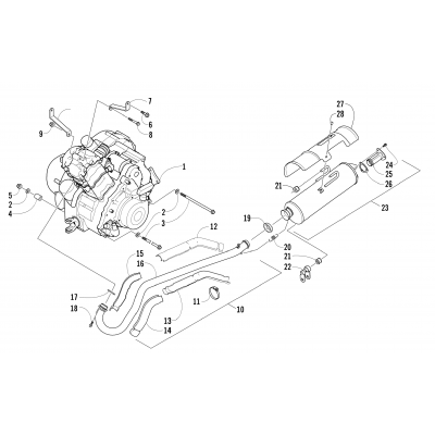 ENGINE AND EXHAUST