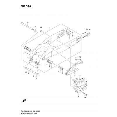 REAR SWINGING ARM (RM-Z450 L0)