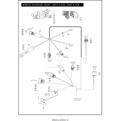 WIRING HARNESS, MAIN - 883/C/L/N/R, 1200C/L/N/R