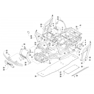 FRAME AND RELATED PARTS