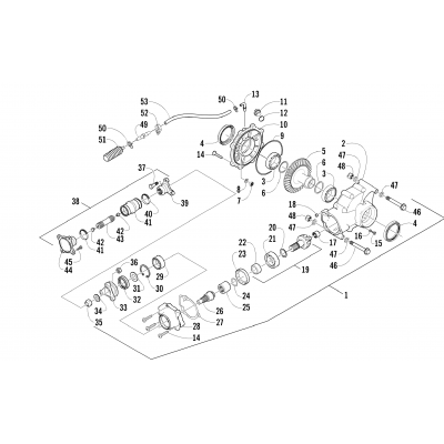 REAR DRIVE GEARCASE ASSEMBLY