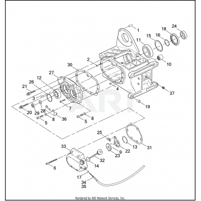 TRANSMISSION BEARINGS & SIDE COVERS