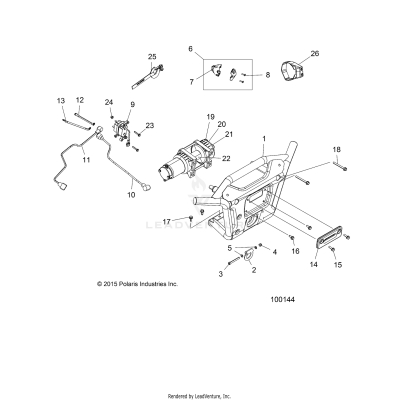 BODY, FRONT BUMPER WINCH and MOUNTING - A20SXM95AL/CAL (100144)