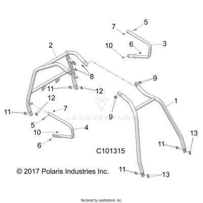 CHASSIS, CAB FRAME AND SIDE BARS - A19DAE57D5 (C101315)