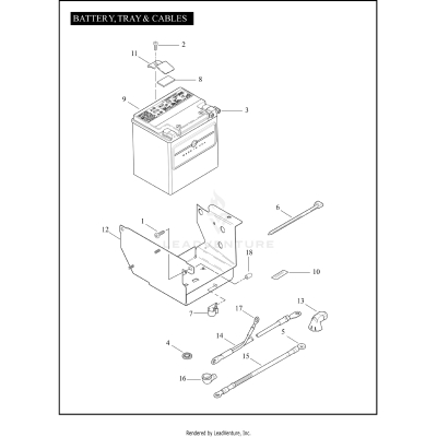 BATTERY, TRAY & CABLES