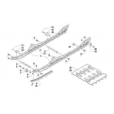 SLIDE RAIL AND TRACK ASSEMBLY