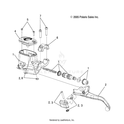 BRAKES, FRONT BRAKE LEVER and MASTER CYLINDER (TO 1/24/2017) - A17SUH57N5 [4999204069920406B08]