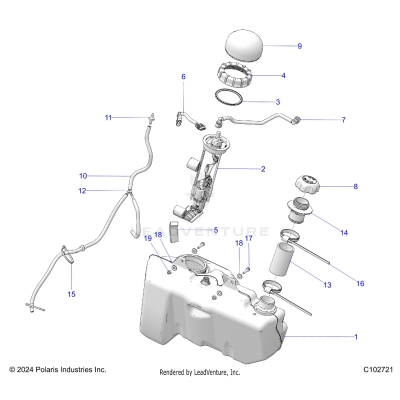 FUEL SYSTEM, FUEL TANK - A25SLE95CF/FF/EF (C102721)