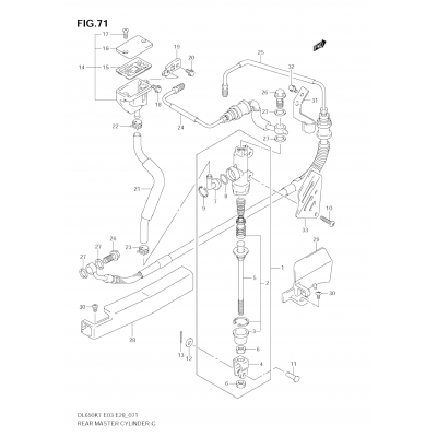 REAR MASTER CYLINDER (DL650AK7/AK8/AK9)