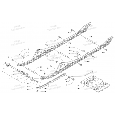 SLIDE RAIL AND TRACK ASSEMBLY