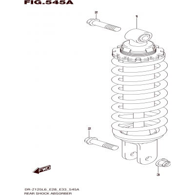 REAR SHOCK ABSORBER (DR-Z125L6 E28)