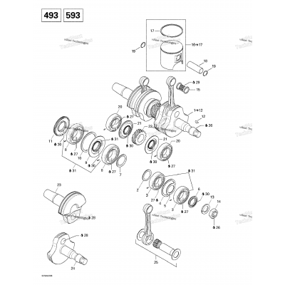 Crankshaft And Pistons (493)