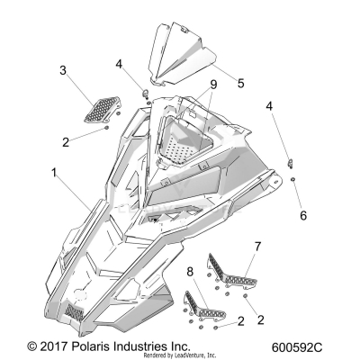 BODY, HOOD ASM. - S19EGK8PS ALL OPTIONS (600592C)