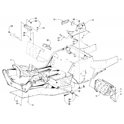 FRONT FRAME AND FOOTREST ASSEMBLY