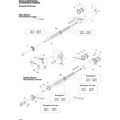 Take Apart Shock, Rear Renegade X, Europe