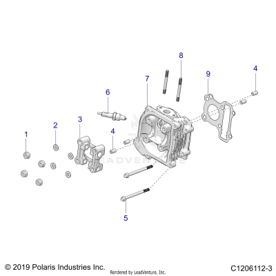 ENGINE, CYLINDER HEAD ASM - A25HBA07B5/B7 (C1206112-3)