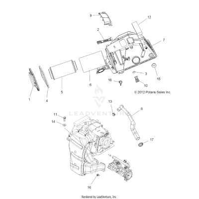 ENGINE, AIR INTAKE - A19SYE95BV [49ATVAIRINTAKE13850SCRAM]