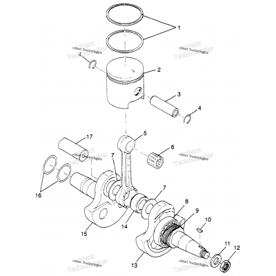 Piston & Crankshaft Trail Blazer W97ba25c (4940124012D001)