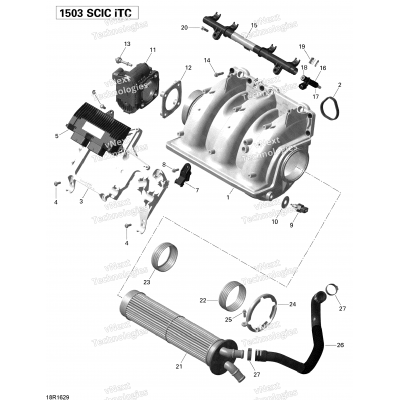 Air Intake Manifold and Throttle Body - 215